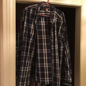Casual button down. Blue and white great condition